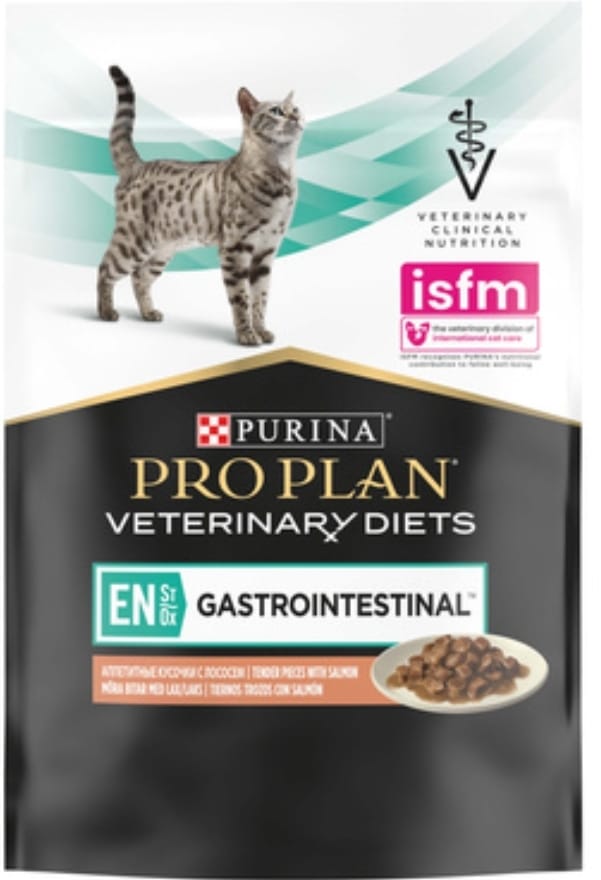 Purina Паучи кусочки в соусе с лососем для кошек при расстройствах пищеварения
